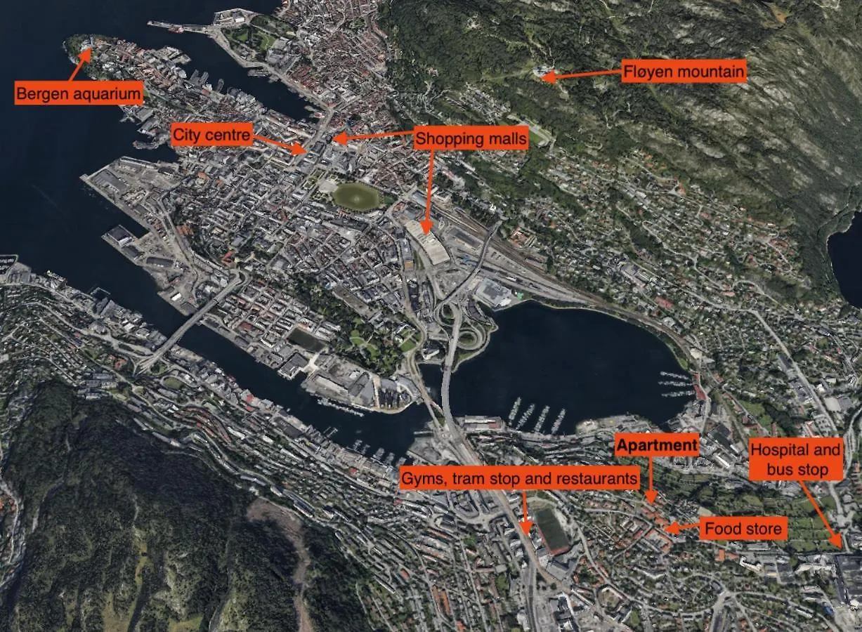 Quiet Area - Sun Terrace - Mountain Views Apartman Bergen